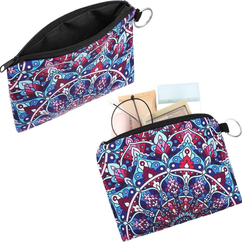 10 Pieces Small Coin Purse Boho Change Purse Pouch Mini Wallet Coin Bag with Zip - Picture 5 of 7